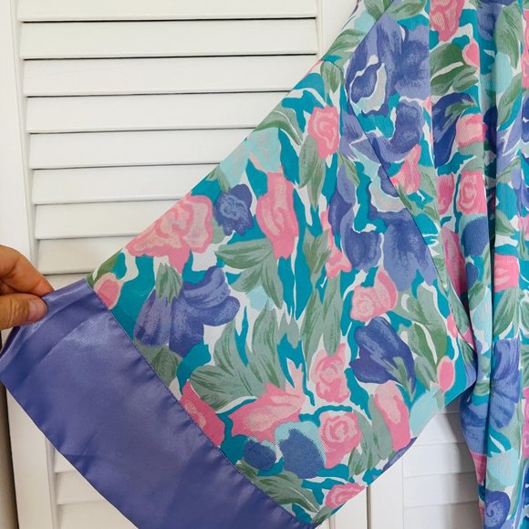 Victoria's Secret Women's Vintage 80s Gold Tag Kimono Robe in Floral print - OS - Picture 2 of 3